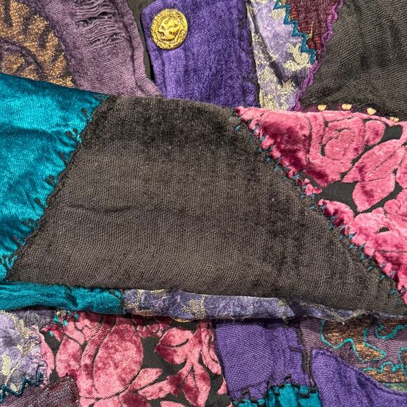 Tapestry Patch Vintage Jacket Patchwork Y2K Boho Art Teacher Eclectic Size Small - Picture 11 of 16